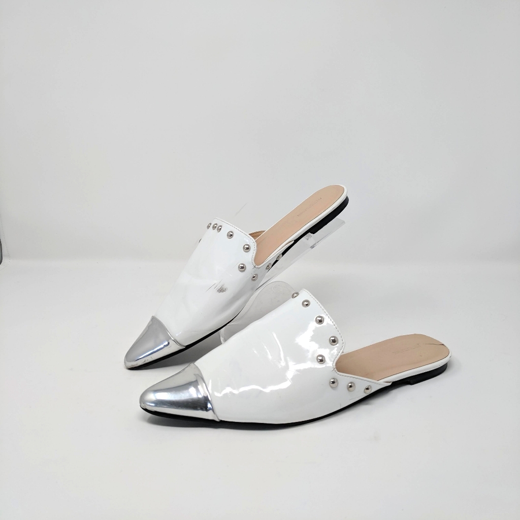 Cap Toe Flat Mules